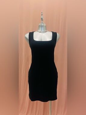 H&M Black Square Neck Tank Dress